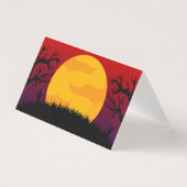 食べ飲み物を飲んで怖いハロウィーン用テーブル座席表 (正面)