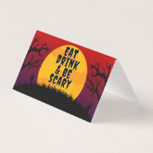 食べ飲み物を飲んで怖いハロウィーン用テーブル座席表 (裏面)