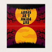 食べ飲み物を飲んで怖いハロウィーン用テーブル座席表 (外部フラット)