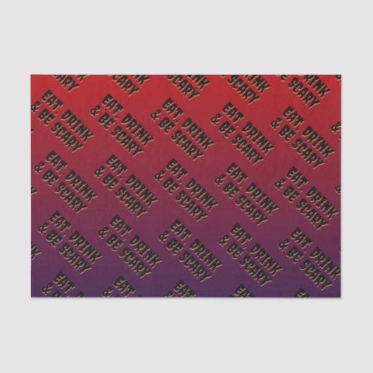 食べ飲み物を飲んで怖いハロウィーン 薄葉紙 (正面)