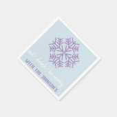 食べ飲み物メリー紫の白い雪 スタンダードカクテルナプキン (角)