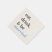 食べ飲み物結婚した スタンダードカクテルナプキン (角)