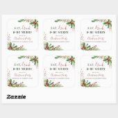 食べ飲み物&ビーメリー |ホリー・クリスマス・パーティー スクエアシール (シート)