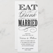 食べ飲み物|結婚式招待状1 招待状 (正面/裏面)