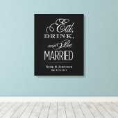 食べ飲み物Be結婚した Canvas キャンバスプリント (インサイチュ (ウッドフロア))