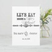 食べ飲み物n取得結婚したフォーマル結婚式招待状 招待状 (スタンド正面)