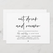 食べ飲み直結婚す 招待状 (正面/裏面)