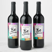 食べ飲み素晴らしと感謝 ワインラベル (ボトル)