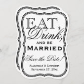 食べ飲み結婚したて保存 セーブザデート (正面/裏面)