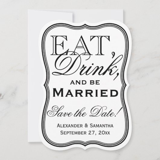 食べ飲み結婚したて保存 セーブザデート (正面)