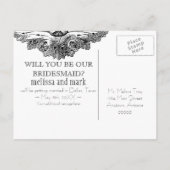 食べ飲み結婚したて欲しい招待状 インビテーションポストカード (裏面)