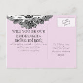 食べ飲み結婚したて欲しい招待状 インビテーションポストカード (裏面)