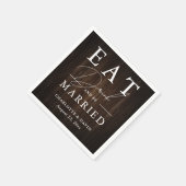 食べ飲み結婚したて素朴食べ結婚る スタンダードカクテルナプキン (角)