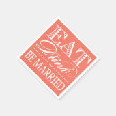 食べ飲み結婚したて結婚食え スタンダードカクテルナプキン (角)