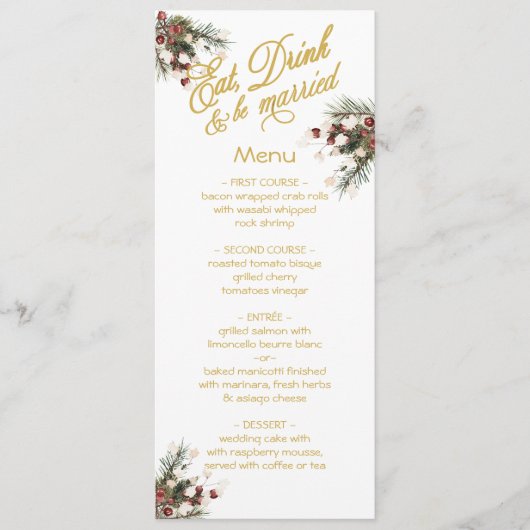 食べ飲み結婚したて メニュー (正面)