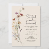 食べ飲み結婚したて 招待状 (正面)