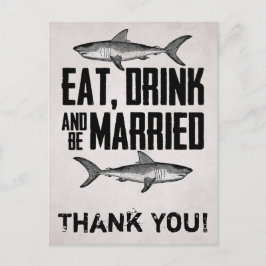 食べ飲み結婚したてShark結婚's Thank ポストカード