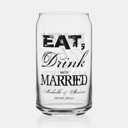 食べ飲み結婚したと結婚なる炭酸缶グラス ガラス缶 (裏面)