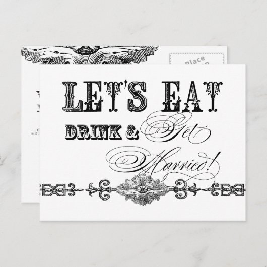 食べ飲み結婚したんメイド・オブ・オーナー（花嫁付き添い人） ポストカード (正面/裏面)