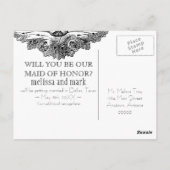 食べ飲み結婚したんメイド・オブ・オーナー(花嫁付き添い人) ポストカード (裏面)