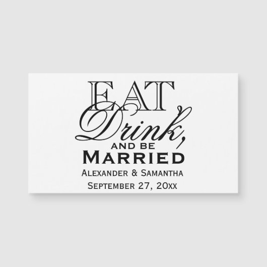 食べ飲み結婚したパーソナライズされた結婚 (正面)