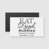 食べ飲み結婚したパーソナライズされた結婚 (正面/裏面)