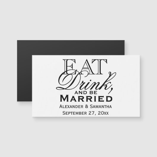 食べ飲み結婚したパーソナライズされた結婚 (正面/裏面)