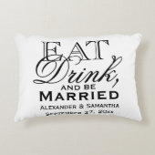 食べ飲み結婚したパーソナライズされた結婚 アクセントクッション (正面)