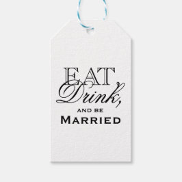 食べ飲み結婚したパーソナライズされた結婚 ギフトタグ