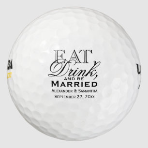 食べ飲み結婚したパーソナライズされた結婚 ゴルフボール