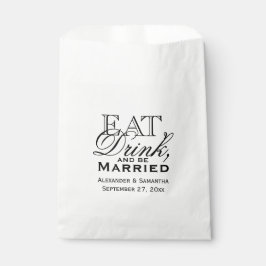 食べ飲み結婚したパーソナライズされた結婚 フェイバーバッグ
