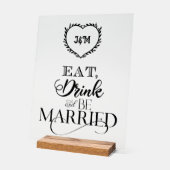 食べ飲み結婚した物 アクリルサイン (傾斜)