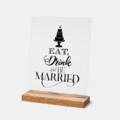 食べ飲み結婚した物 アクリルサイン (傾斜)