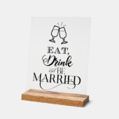 食べ飲み結婚した物 アクリルサイン (傾斜)