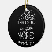 食べ飲み結婚した物 セラミックオーナメント (左)