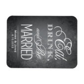 食べ飲み結婚した物 マグネット (横)