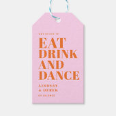 食べ飲み踊り楽しもう! ウェディング ギフトタグ (正面)
