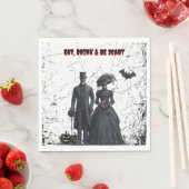 食べ飲み込み怖いゴシック体の大人のハローウィンパーティ スタンダードランチョンナプキン (インサイチュ)