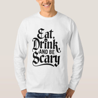食べ飲み込み怖がる – ハローウィンパーティの雰囲気 Tシャツ