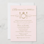 食べ飲み酒とBeピ結婚したックリハーサルディナー 招待状 (正面)