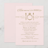 食べ飲み酒とBeピ結婚したックリハーサルディナー 招待状 (正面/裏面)