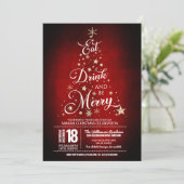 食べ飲み酒を飲み楽しむクリスマスパーティー 招待状 (スタンド正面)