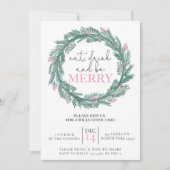 食べ飲み飲みメリーとBe Pinkクリスマスリース 招待状 (正面)