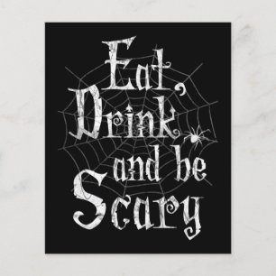 食べ飲み飲み怖いハロウィンおもしろいスパイダーウェブ チラシ