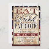 食べ飲み飲み愛国ヴィンテージ7月4日 招待状 (正面)