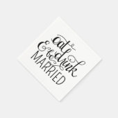 食べ飲み飲み結婚したとカクテル結婚ナプキンス スタンダードカクテルナプキン (角)