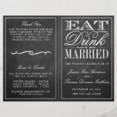 食べ飲み飲み結婚したとBeChalkboard結婚の (正面)