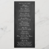 食べ飲み飲み結婚したとBeChalkboard結婚の プログラム (裏面)