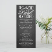 食べ飲み飲み結婚したとBeChalkboard結婚の プログラム (スタンド正面)