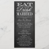 食べ飲み飲み結婚したとBeChalkboard結婚の プログラム (正面)